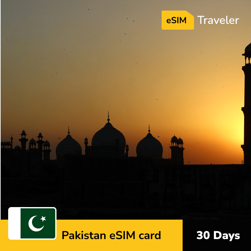 🇵🇰 Pakistan eSIM card for travel - 30Days | 1-30GB Data Plans-eSIM Traveler