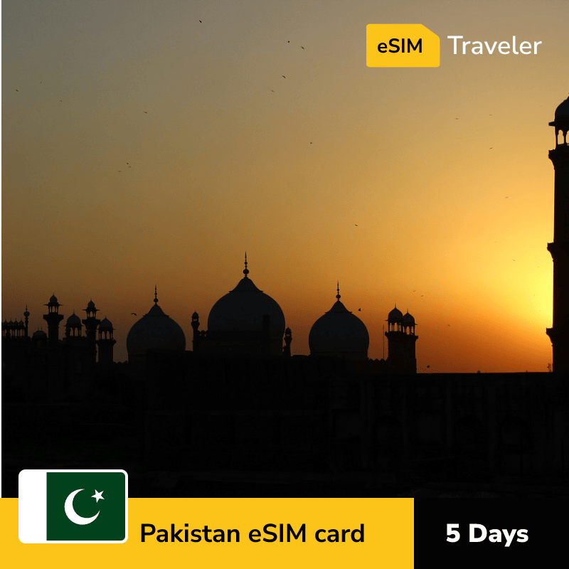 🇵🇰 Pakistan eSIM card for travel - 5Days | 1-30GB Data Plans-eSIM Traveler