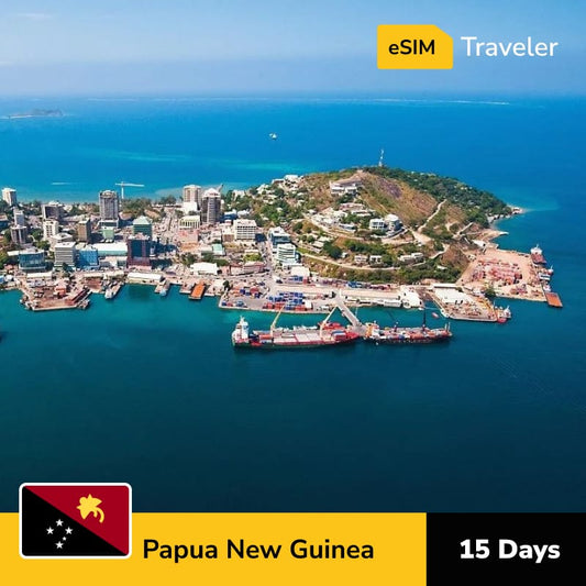 🇵🇬 Papua New Guinea eSIM card for travel - 15Days | 1-30GB Data Plans-eSIM Traveler