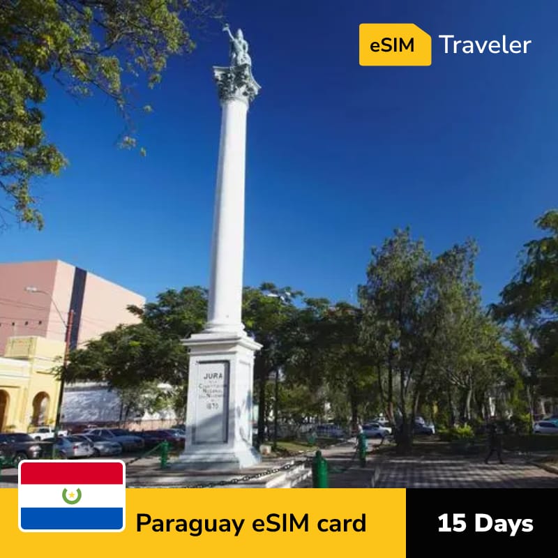 🇵🇾 Paraguay eSIM card for travel - 15Days | 1-30GB Data Plans-eSIM Traveler