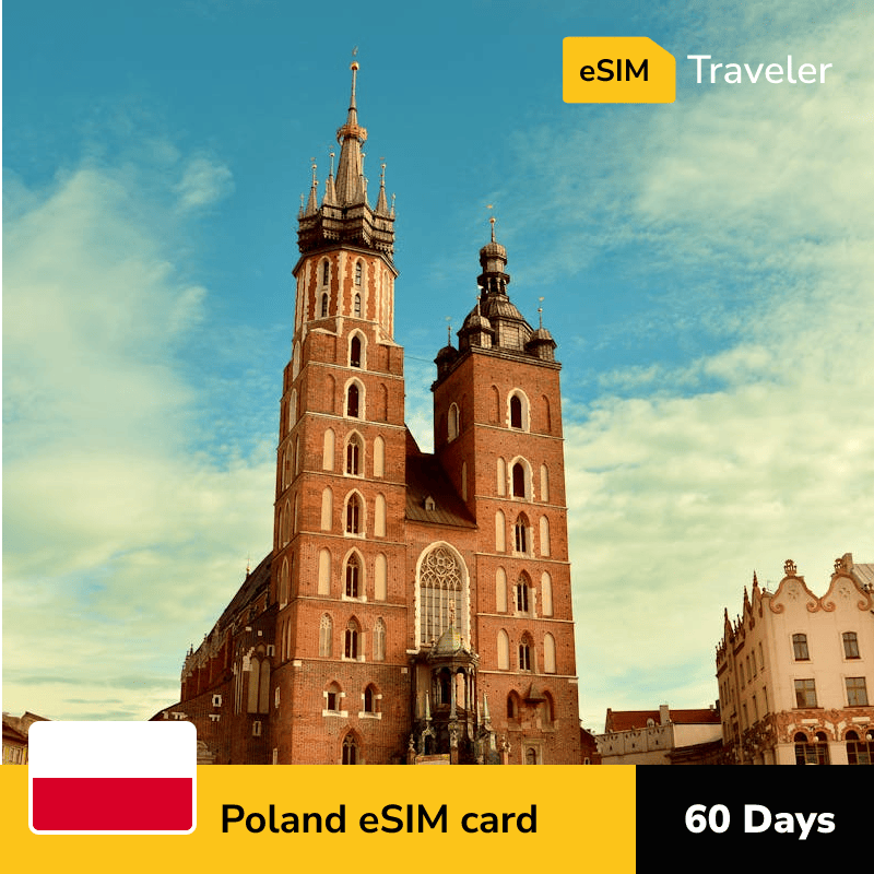 🇵🇱 Poland eSIM card for travel - 60Days | 1-30GB Data Plans-eSIM Traveler