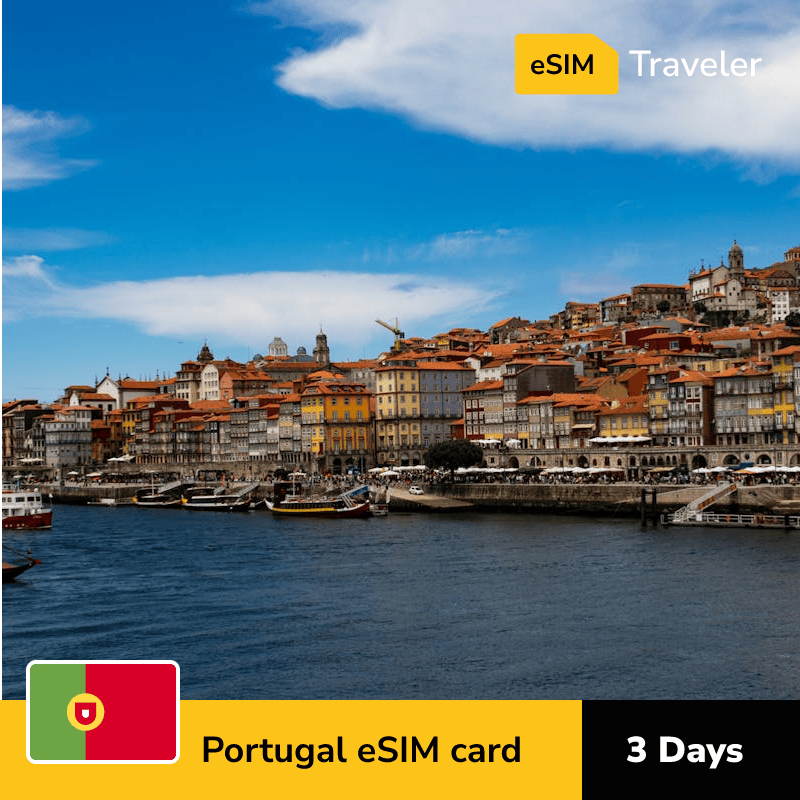 🇵🇹 Portugal eSIM card for travel - 3Days | 1-30GB Data Plans-eSIM Traveler