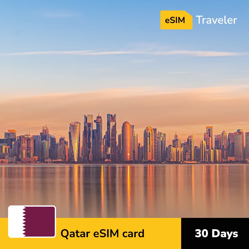 🇶🇦 Qatar eSIM card for travel - 30Days | 1-30GB Data Plans-eSIM Traveler