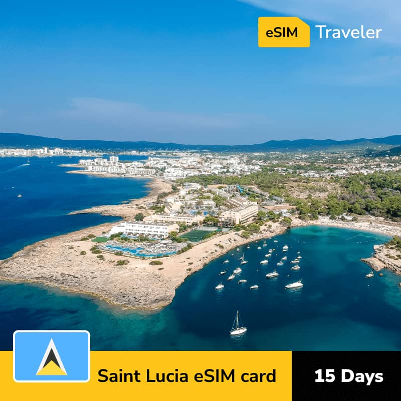 🇱🇨 Saint Lucia eSIM card for travel - 15Days | 1-30GB Data Plans-eSIM Traveler