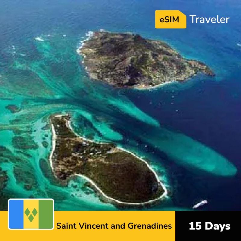 🇻🇨 Saint Vincent and Grenadines eSIM card for travel - 15Days | 1-30GB Data Plans-eSIM Traveler