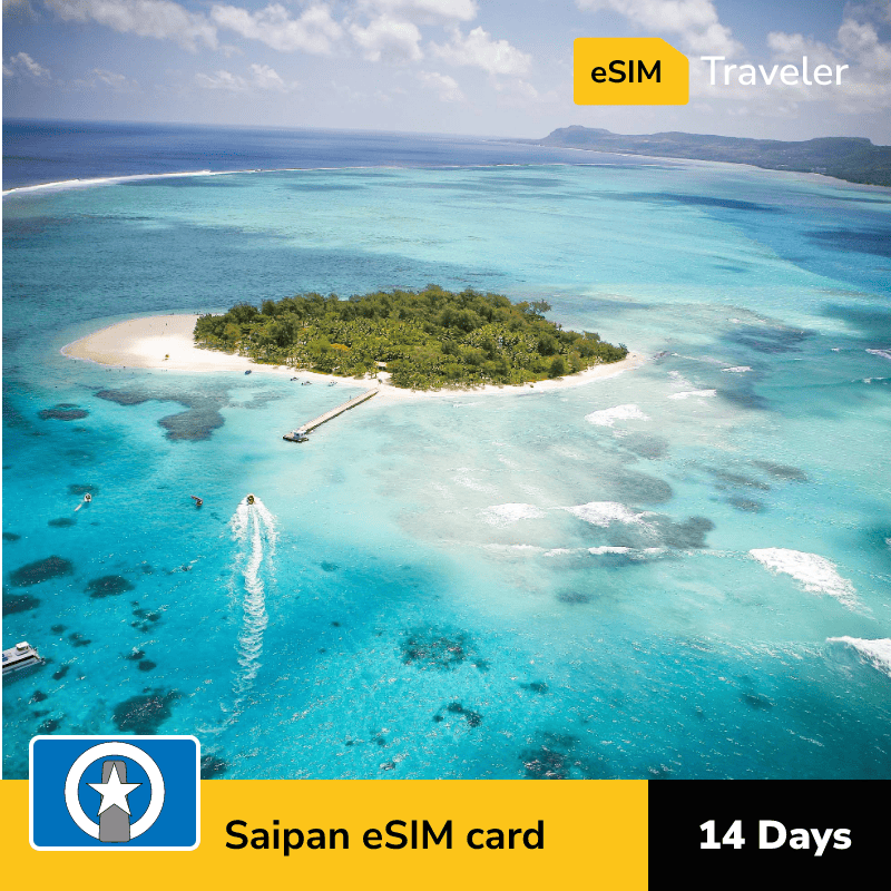 🇲🇵 Saipan Islands eSIM card for travel - 14Days | 1-30GB Data Plans-eSIM Traveler