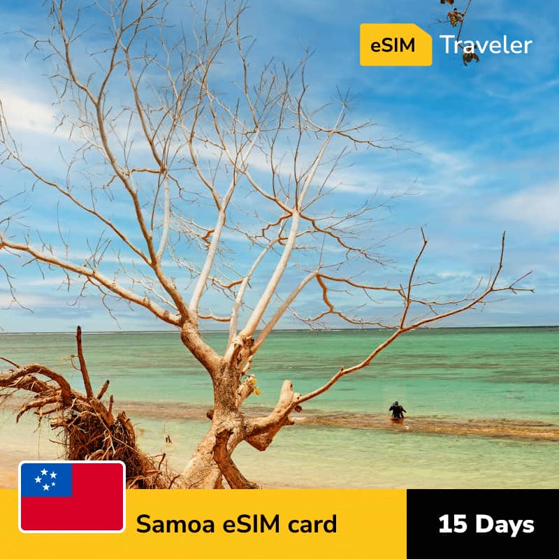 🇼🇸 Western Samoa eSIM card for travel - 15Days | 1-30GB Data Plans-eSIM Traveler