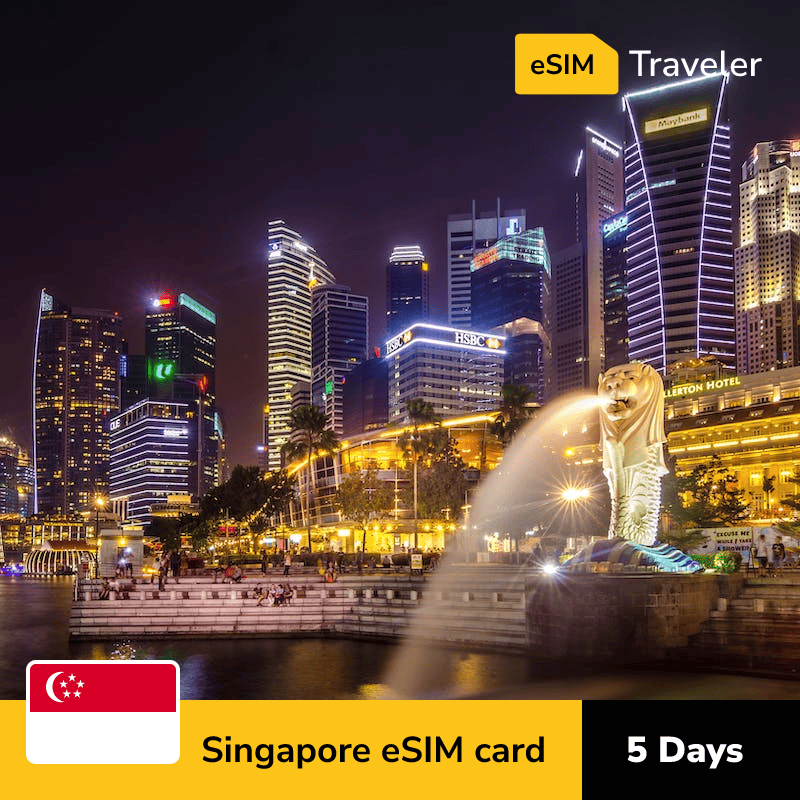 🇸🇬 Singapore eSIM card for travel - 5Days | 1-30GB Data Plans-eSIM Traveler