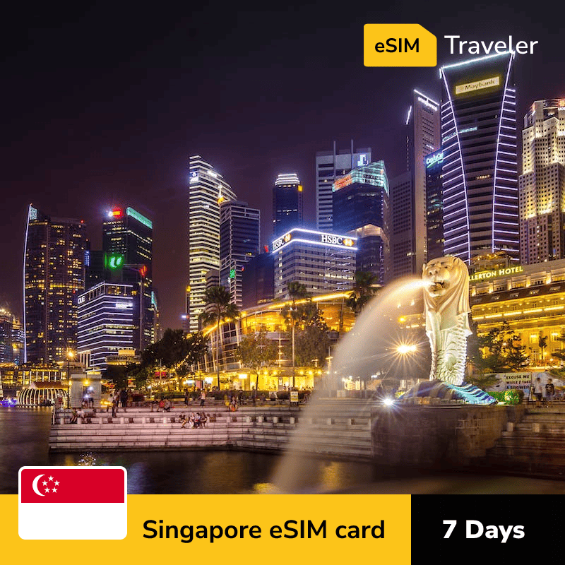 🇸🇬 Singapore eSIM card for travel - 7Days | 1-30GB Data Plans-eSIM Traveler