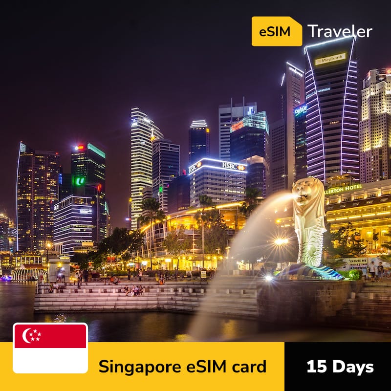 🇸🇬 Singapore eSIM card for travel - 15Days | 1-30GB Data Plans-eSIM Traveler