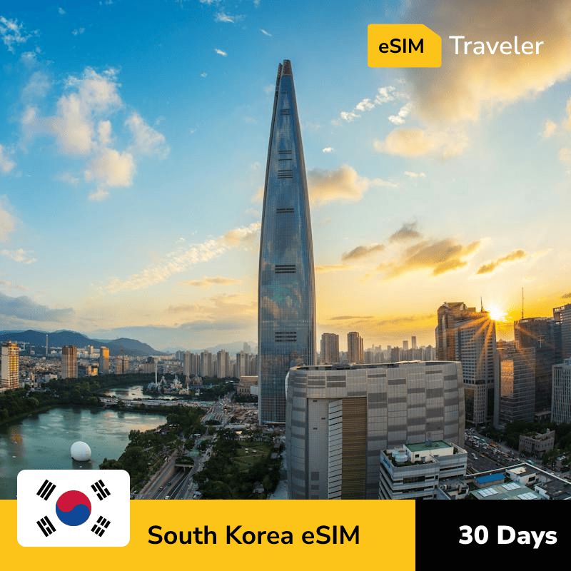 🇰🇷 South Korea eSIM card for travel - 30Days | 1-30GB Data Plans-eSIM Traveler