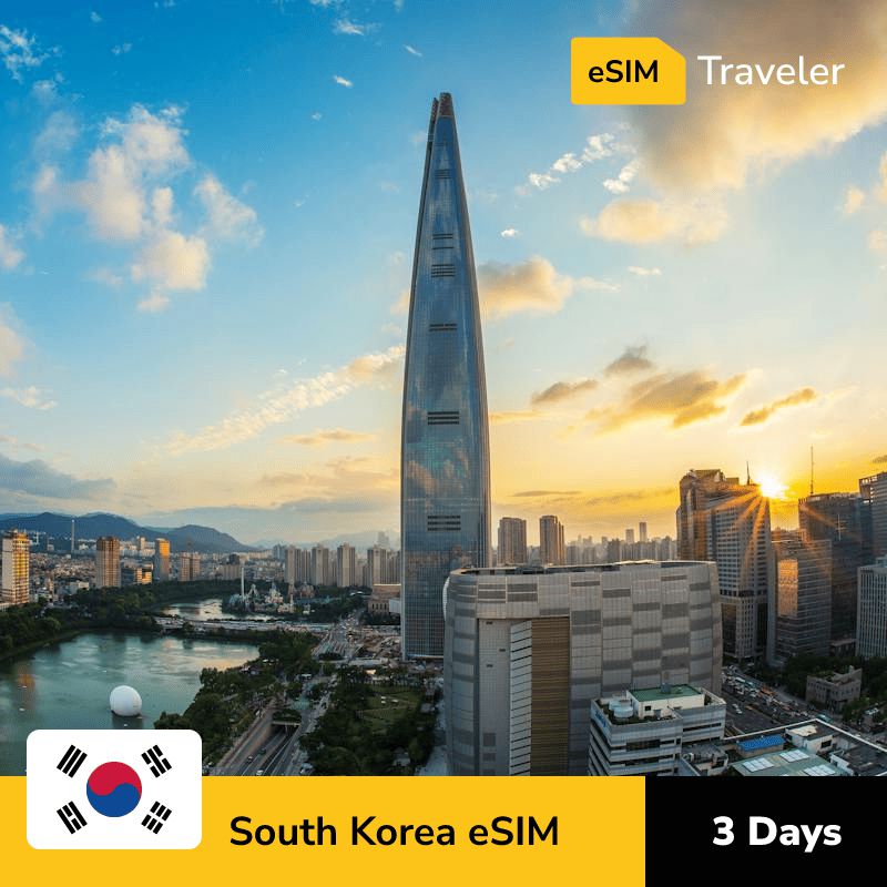 🇰🇷 South Korea eSIM card for travel - 3Days | 1-30GB Data Plans-eSIM Traveler