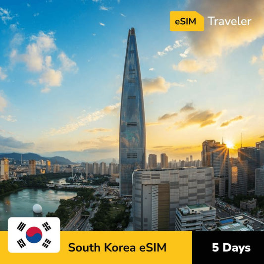 🇰🇷 South Korea eSIM card for travel - 5Days | 1-30GB Data Plans-eSIM Traveler