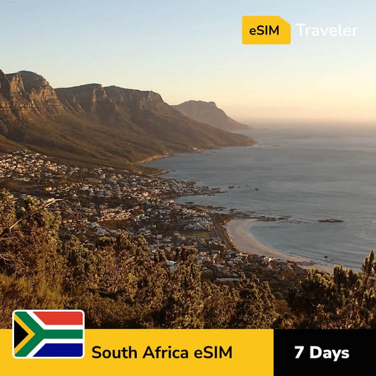 🇿🇦 South Africa eSIM card for travel - 7Days | 1-30GB Data Plans-eSIM Traveler