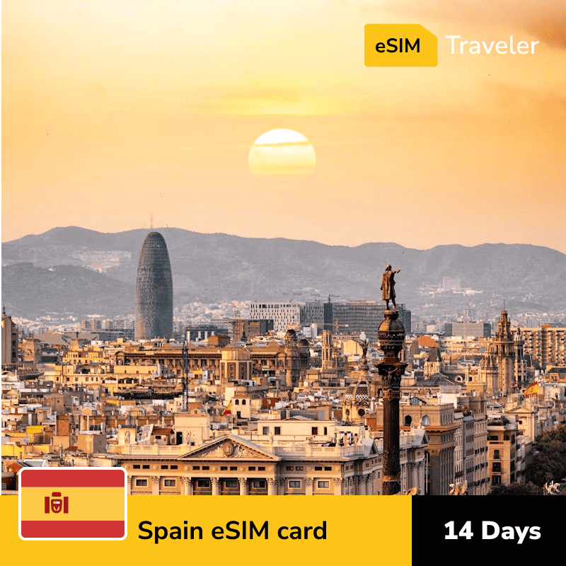 🇪🇸 Spain eSIM card for travel - 14Days | 1-30GB Data Plans-eSIM Traveler