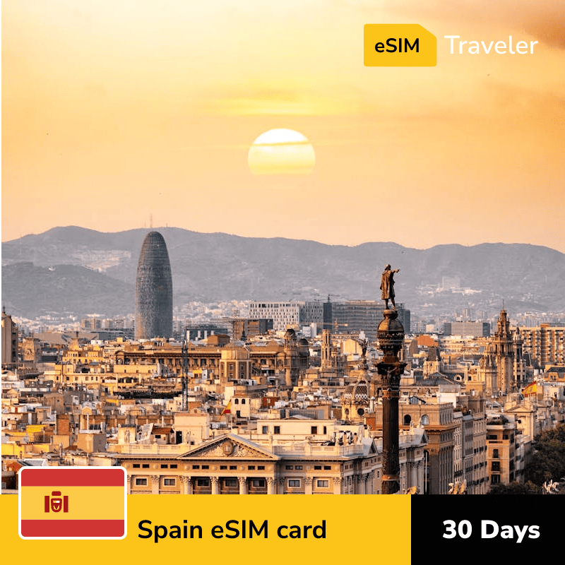 🇪🇸 Spain eSIM card for travel - 30Days | 1-30GB Data Plans-eSIM Traveler