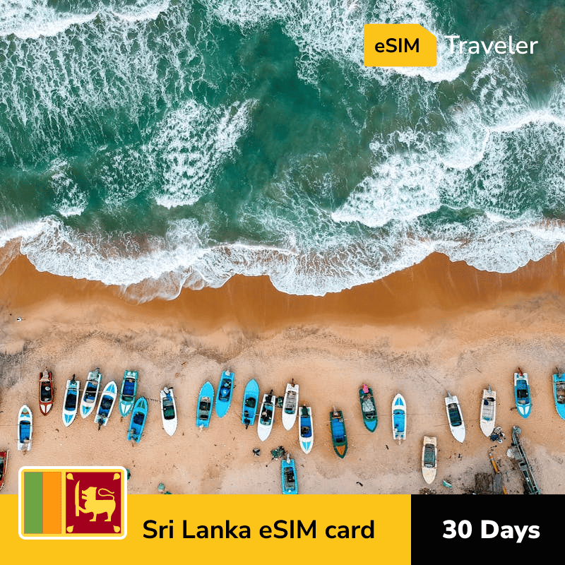 🇱🇰 Sri Lanka eSIM card for travel - 30Days | 1-30GB Data Plans-eSIM Traveler