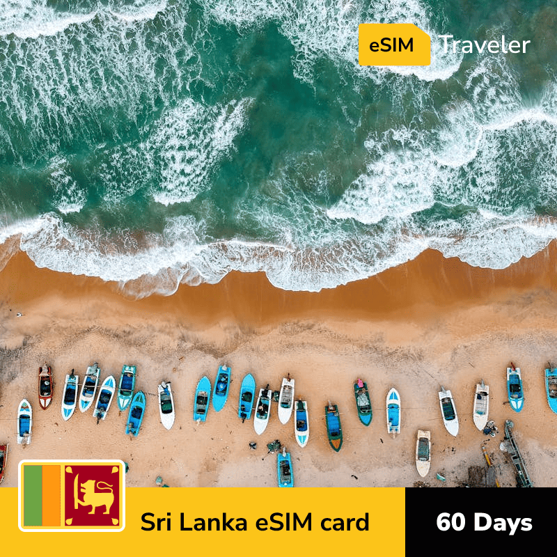 🇱🇰 Sri Lanka eSIM card for travel - 60Days | 1-30GB Data Plans-eSIM Traveler