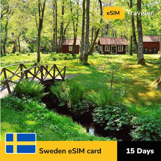 🇸🇪 Sweden eSIM card for travel - 15Days | 1-30GB Data Plans-eSIM Traveler