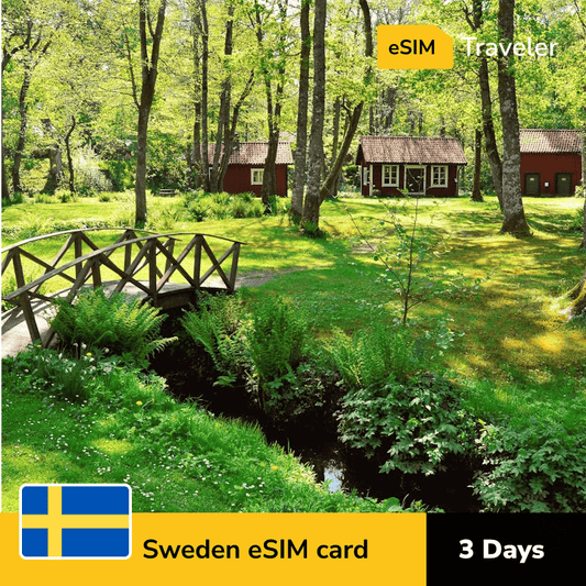 🇸🇪 Sweden eSIM card for travel - 3Days | 1-30GB Data Plans-eSIM Traveler