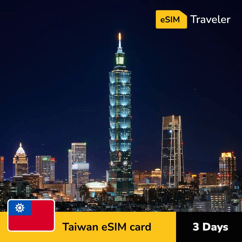 Taiwan eSIM card for travel - 3Days | 1-30GB Data Plans-eSIM Traveler