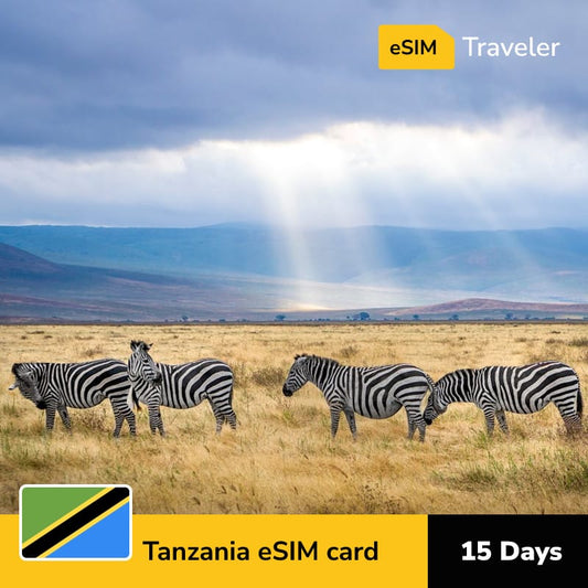 🇹🇿 Tanzania eSIM card for travel - 15Days | 1-30GB Data Plans-eSIM Traveler