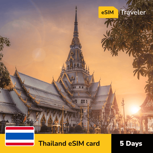 🇹🇭 Thailand eSIM card for travel - 5Days | 1-30GB Data Plans-eSIM Traveler