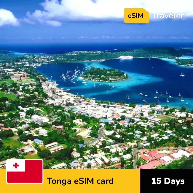 🇹🇴 Tonga eSIM card for travel - 15Days | 1-30GB Data Plans-eSIM Traveler