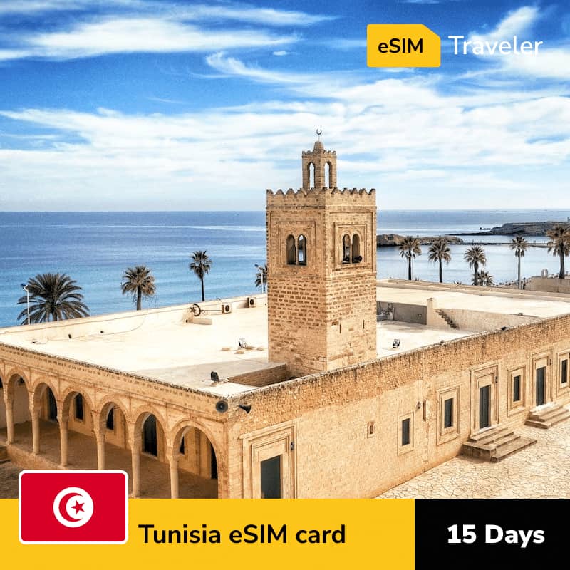 🇹🇳 Tunisia eSIM card for travel - 15Days | 1-30GB Data Plans-eSIM Traveler