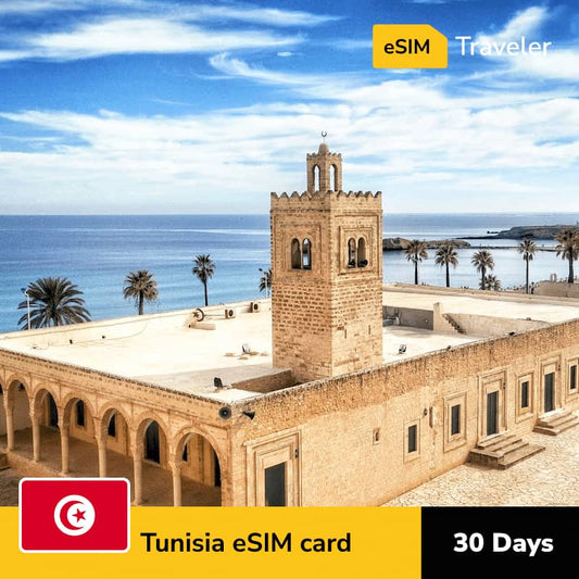 🇹🇳 Tunisia eSIM card for travel - 30Days | 1-30GB Data Plans-eSIM Traveler