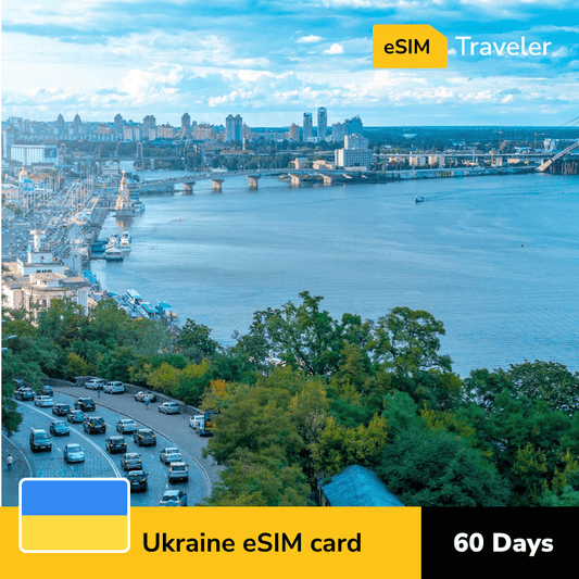 🇺🇦 Ukraine eSIM card for travel - 60Days | 1-30GB Data Plans-eSIM Traveler