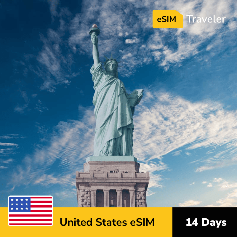 🇺🇸 United States eSIM card for travel - 14Days | 1-30GB Data Plans-eSIM Traveler