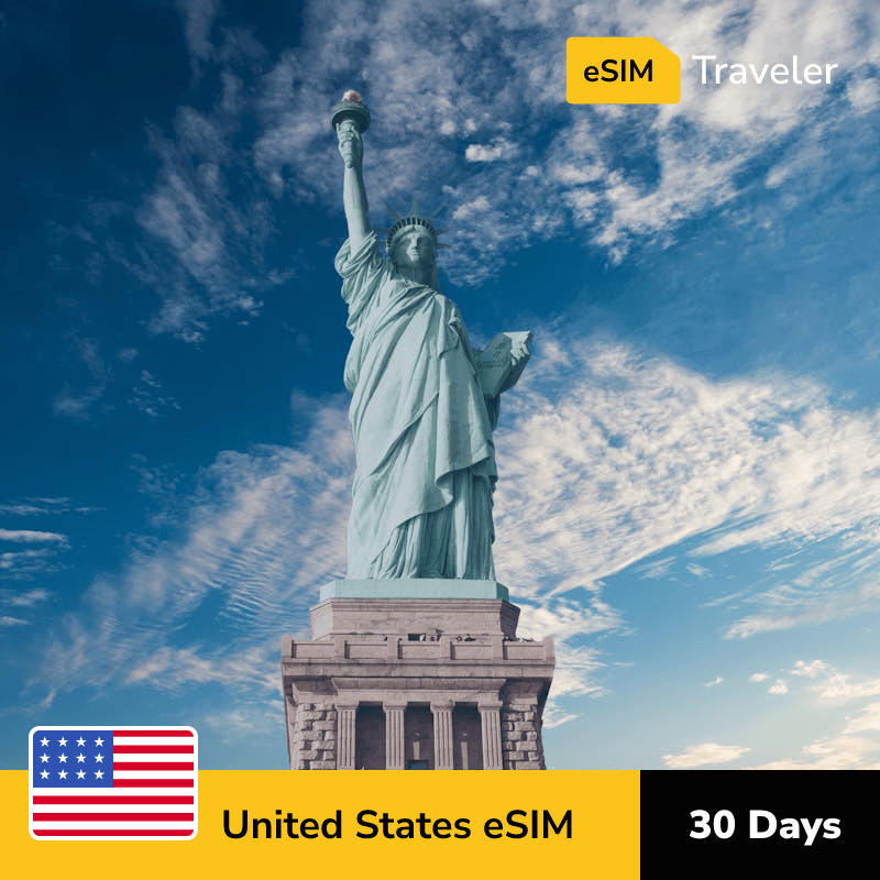 🇺🇸 United States eSIM card for travel - 30Days | 1-30GB Data Plans-eSIM Traveler