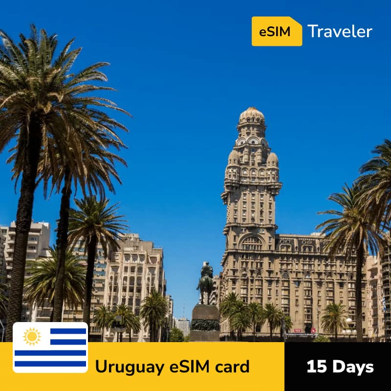 🇺🇾 Uruguay eSIM card for travel - 15Days | 1-30GB Data Plans-eSIM Traveler