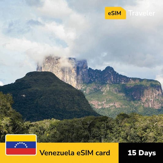 🇻🇪 Venezuela eSIM card for travel - 15Days | 1-30GB Data Plans-eSIM Traveler