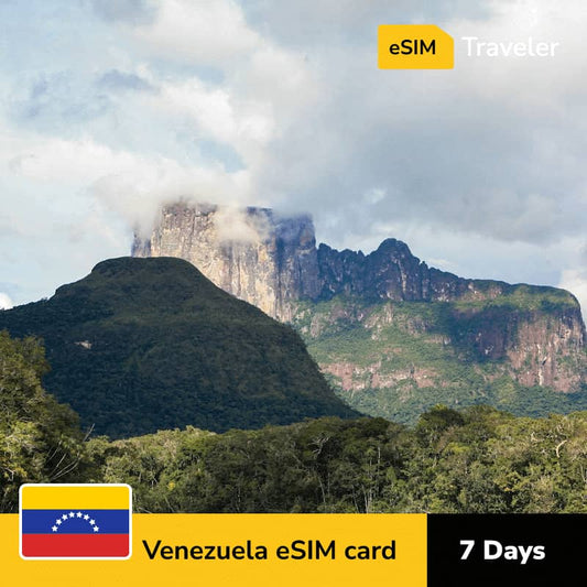 🇻🇪 Venezuela eSIM card for travel - 7Days | 1-30GB Data Plans-eSIM Traveler